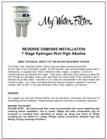 My Water Filter Xstream 7 Installation Manual preview