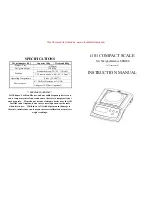 My Weigh i101 Instruction Manual preview