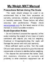 My Weigh MXT Manual preview