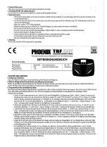 Предварительный просмотр 2 страницы My Weigh Phoenix TBF 440 User Manual