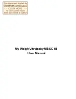 My Weigh Ultrababy MBSC-55 User Manual предпросмотр