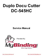 Preview for 1 page of MyBinding DC-545HC Service Manual