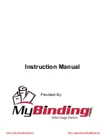 MyBinding Duplo DF-920 Instruction Manual preview