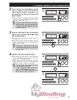 Предварительный просмотр 36 страницы MyBinding Duplo DF-920 Instruction Manual