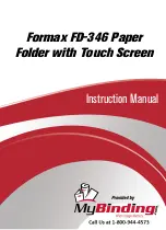 Предварительный просмотр 1 страницы MyBinding Formax FD-346 Instruction Manual