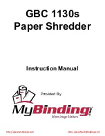 MyBinding GBC 1130s Instruction Manual preview