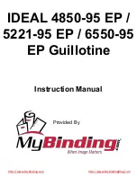 MyBinding IDEAL 4850-95 EP Instruction Manual preview