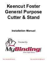 Preview for 1 page of MyBinding Keencut Foster Installation Manual