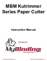 MyBinding MBM Kutrimmer Series Instruction Manual preview