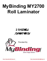 MyBinding MY2700 Operating Instructions preview