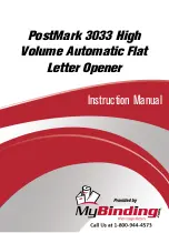 MyBinding PostMark 3033 Instruction Manual предпросмотр