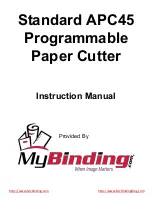 MyBinding Standard APC45 Programmable Instruction Manual preview