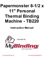 Preview for 1 page of MyBinding TB220 Instruction Manual