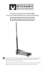 Preview for 1 page of Mychanic 52608 Operating Instruction