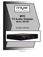 MYE MAG98 Operation Manual preview