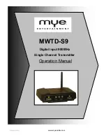 MYE MWTD-S9 Operation Manual preview