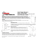 Preview for 1 page of Myers Power Products CTEG8-240MB Quick Reference Manual