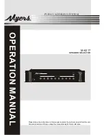 MYERS M-6217 Operation Manual preview