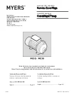 MYERS MC50 Owner'S Manual preview