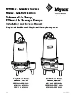 MYERS ME150 Series Installation And Service Manual предпросмотр