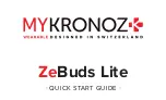 MyKronoz ZeBuds Lite Quick Start Manual предпросмотр