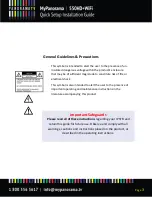 Preview for 3 page of MyPanorama 550HD+WiFi Installation Manual
