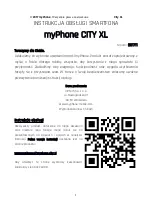 myPhone CITY XL User Manual preview