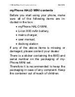 Preview for 8 page of myPhone Halo Mini Operating Instructions Manual