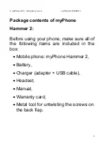 Предварительный просмотр 4 страницы myPhone HAMMER 2 Manual