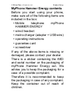 Preview for 9 page of myPhone Hammer Energy User Manual