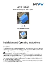 Предварительный просмотр 1 страницы MYPV AC ELWA Series Installation And Operating Instructions Manual