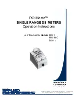 Myron L RO Meter RO-1 User Manual preview