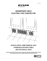 Предварительный просмотр 1 страницы Myson Kickspace 500E Installation, Maintenance & Operating Instructions