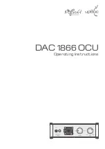 Myst DAC 1866 OCU Operating Instructions Manual preview