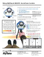 MyTana ML2011 AccuCane User Manual preview