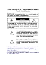 Preview for 1 page of Mytech MTCP-3126C User Manual