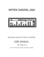 Preview for 1 page of MyTek Stereo96 ADC User Manual