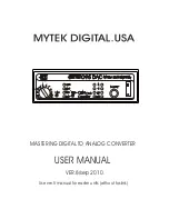 MyTek Stereo96 DAC User Manual preview