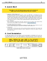 Preview for 5 page of MyTek USB2 CLASS2 Owner'S Manual