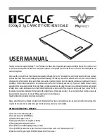 MyWeigh 1Scale User Manual preview