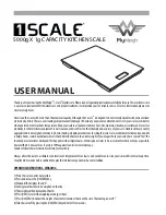 Preview for 1 page of MyWeigh 1Scale User Manual