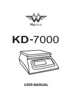 MyWeigh KD-7000 User Manual preview