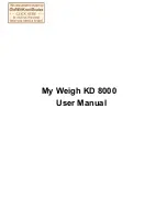 MyWeigh KD 8000 User Manual preview