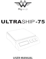 Preview for 1 page of MyWeigh ultraship-75 User Manual