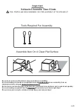 Preview for 2 page of Myzone MANDEMARKE OTMAN5SHWE Assembly Instructions Manual