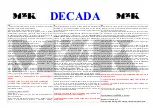 MZK DECADA Manual preview