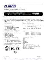 Предварительный просмотр 4 страницы N-Tron 7026 Series User Manual & Installation Manual