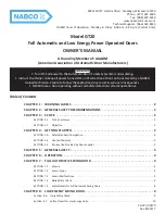 Preview for 1 page of Nabco GT20 Owner'S Manual