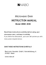 Preview for 29 page of NABO MWO 2900 Instruction Manual