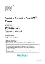 Preview for 1 page of Nabtesco RV C Series Operation Manual